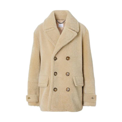 Burberry FW22 Single-Breasted Casual Coat Off-White. 80606941
