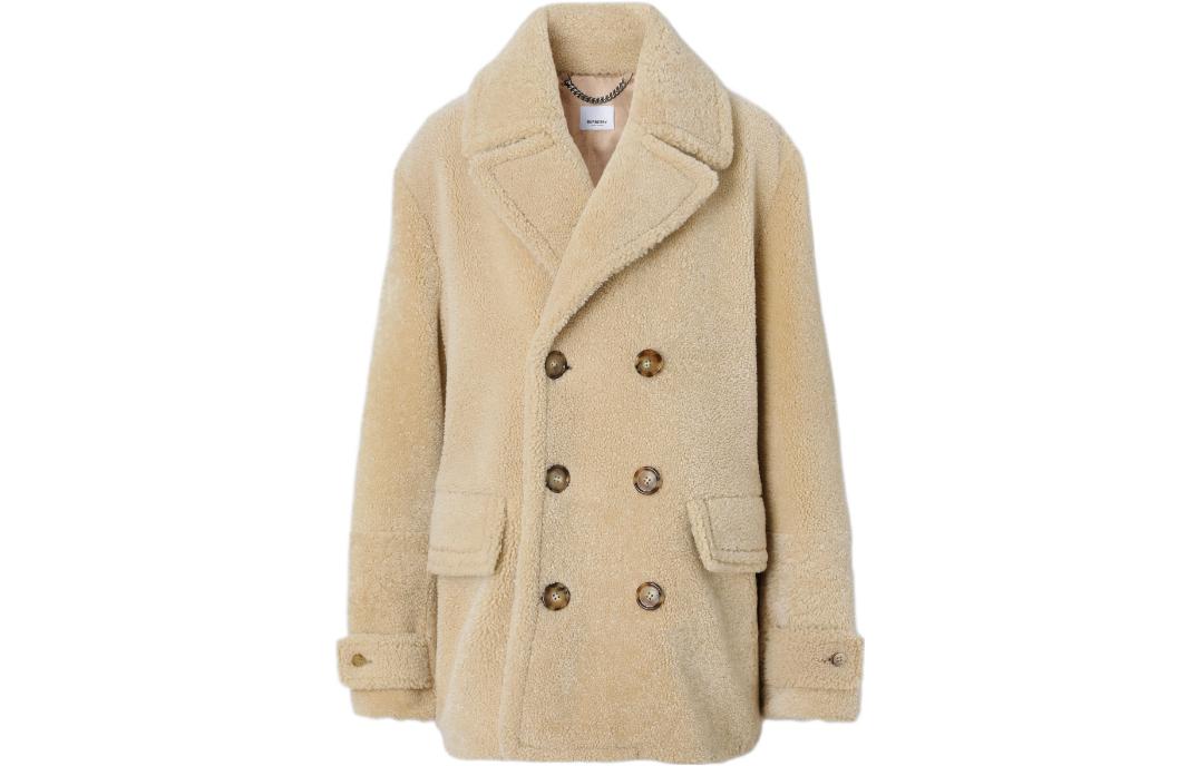 Burberry FW22  Single-Breasted Casual Coat Off-White. 80606941 圖 2