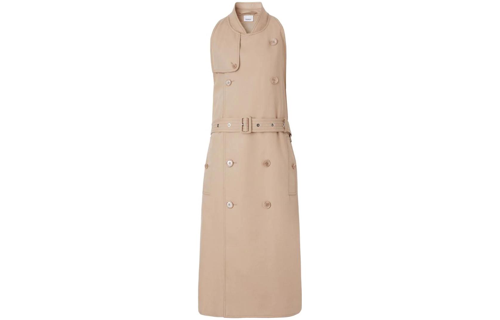 Burberry FW22  Sleeveless Double-Breasted Trench Coat Khaki 80518711