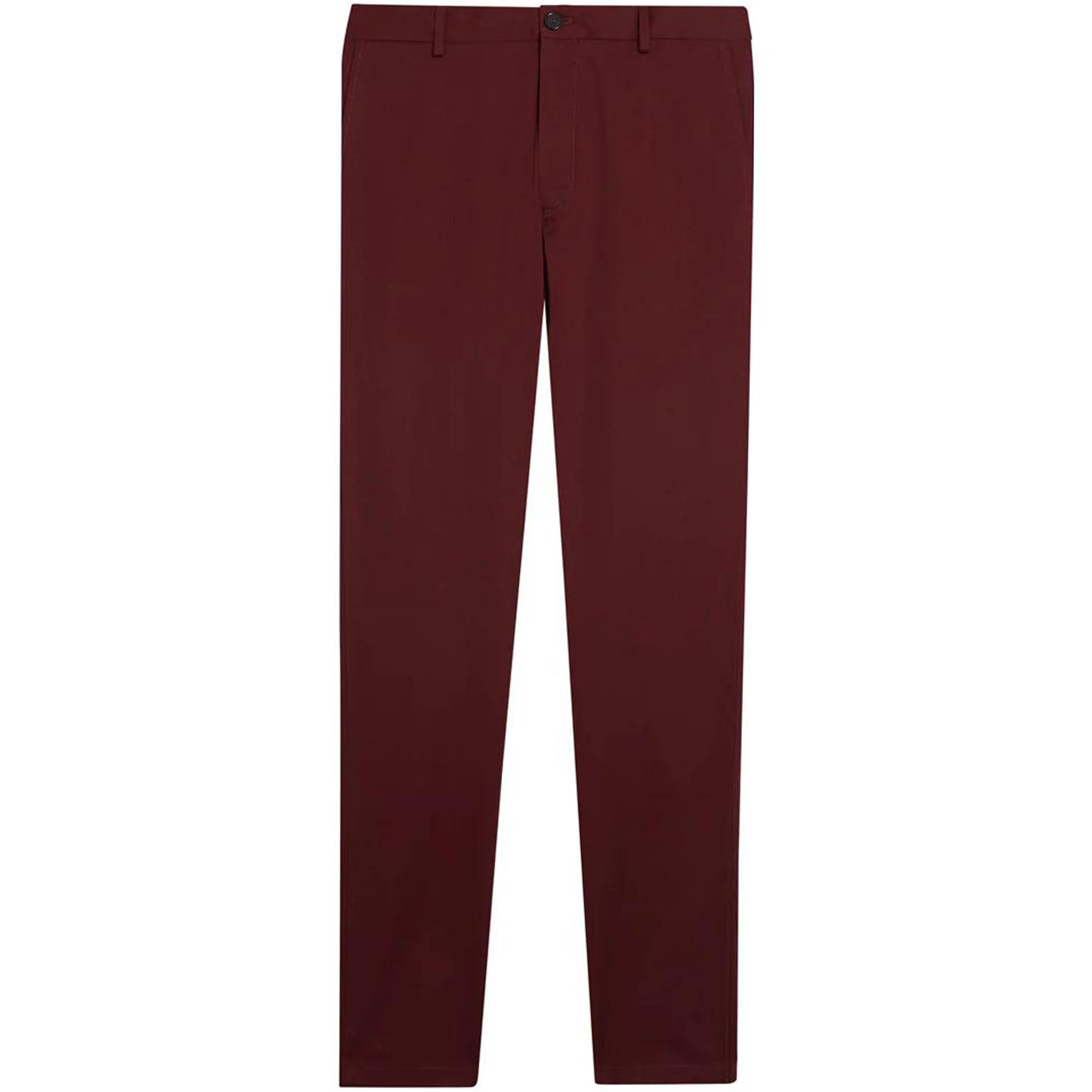 Burberry FW22  Slim-Fit Casual Pants Solid Dark Red. 80011181