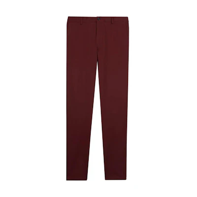 Burberry FW22 Slim-Fit Casual Pants Solid Dark Red. 80011181
