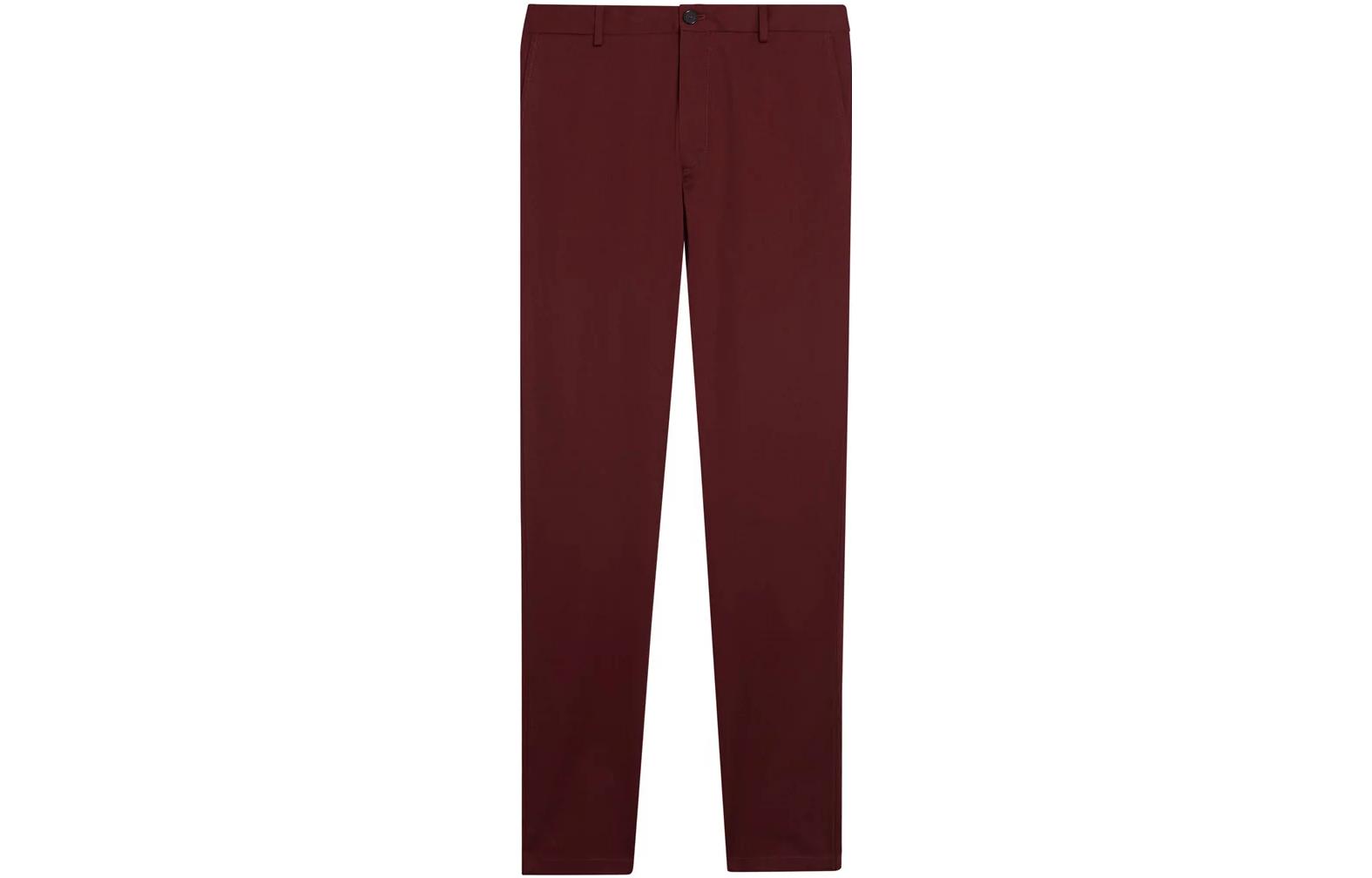 Burberry FW22  Slim-Fit Casual Pants Solid Dark Red. 80011181 圖 2