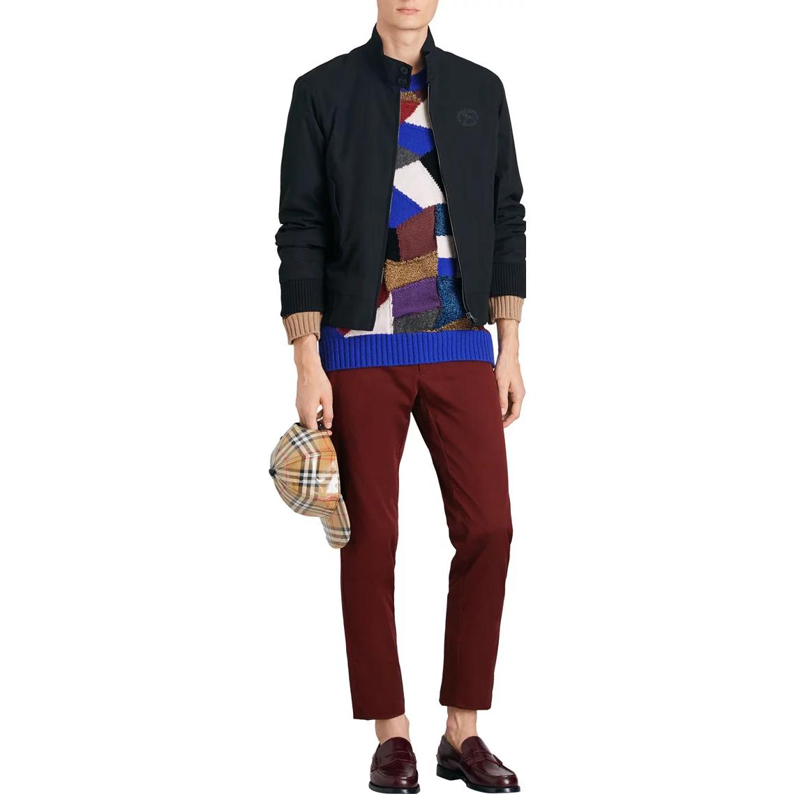 Burberry FW22  Slim-Fit Casual Pants Solid Dark Red. 80011181 圖 3