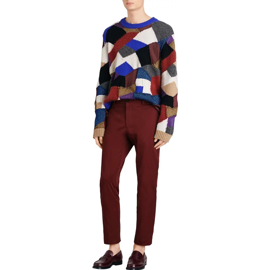 Burberry FW22  Slim-Fit Casual Pants Solid Dark Red. 80011181 圖 4