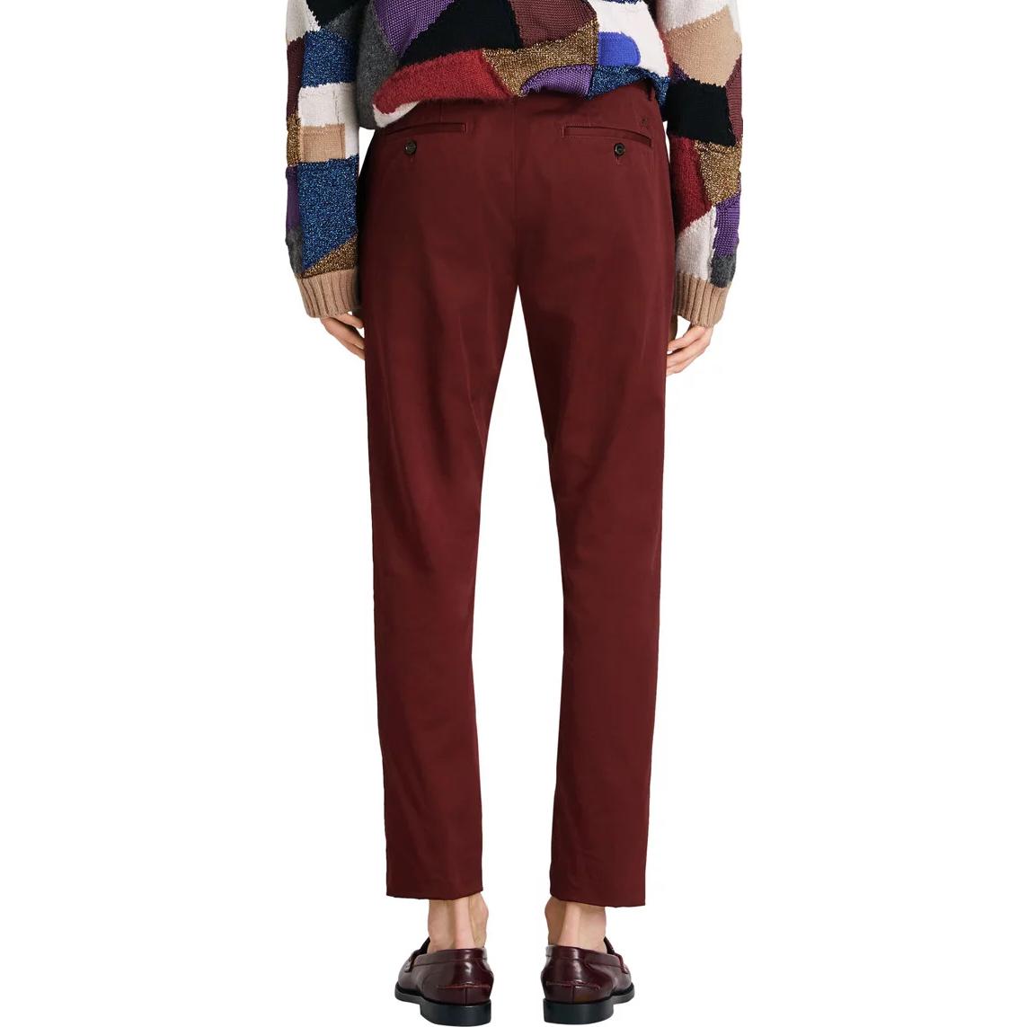 Burberry FW22  Slim-Fit Casual Pants Solid Dark Red. 80011181 圖 5