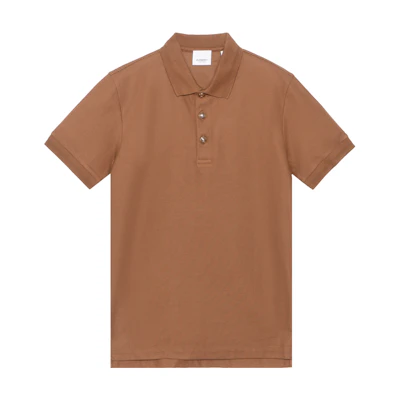 Burberry FW22 Solid Casual Short Sleeve Polo Shirt Brown 80552381