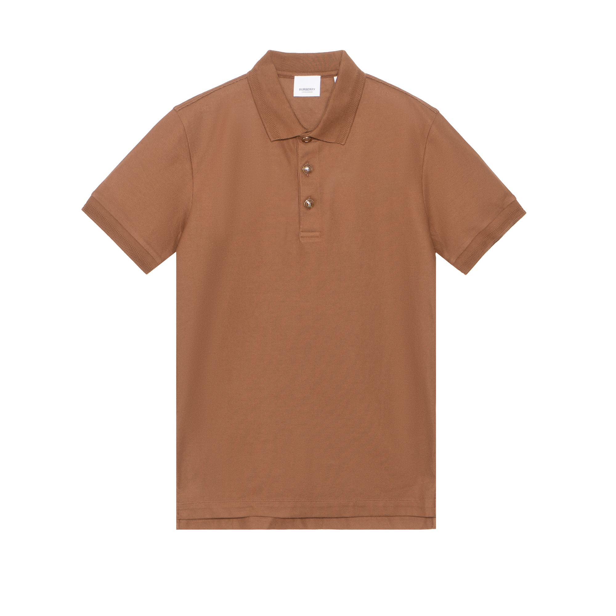 Order Burberry FW22  Solid Casual Short Sleeve Polo Shirt Brown 80552381
