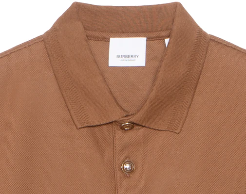 Burberry FW22 Solid Casual Short Sleeve Polo Shirt Brown 80552381 Details for Burberry FW22 Solid Casual Short Sleeve Polo Shirt Brown 80552381