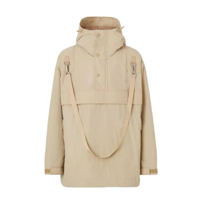 Burberry FW22 Solid Color Hooded Casual Jacket Beige. 80573541