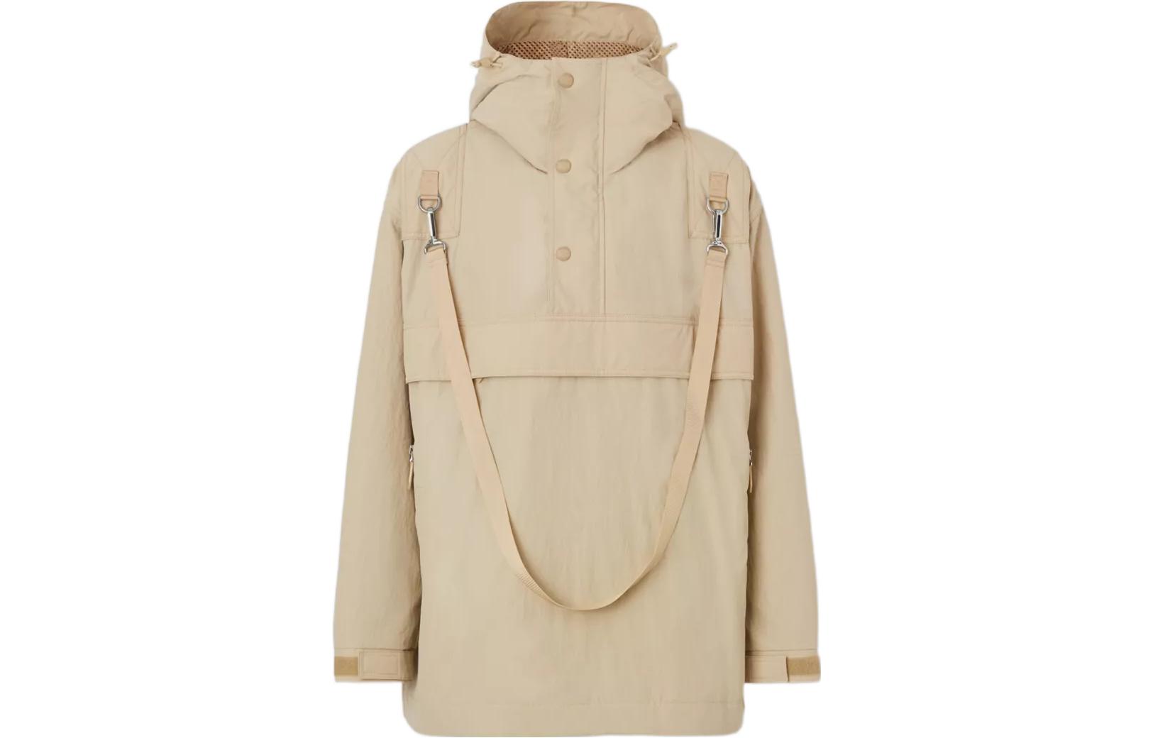 Burberry FW22  Solid Color Hooded Casual Jacket Beige. 80573541 圖 2