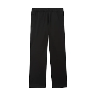 Burberry FW22 Solid Color Loose Fit Sweatpants Black. 80534331