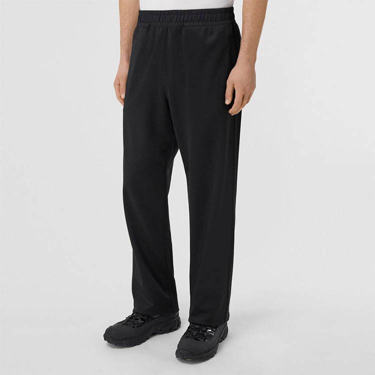 Purchase Burberry FW22 Seluar Sweatpants Hitam Longgar Warna Solid. 80534331