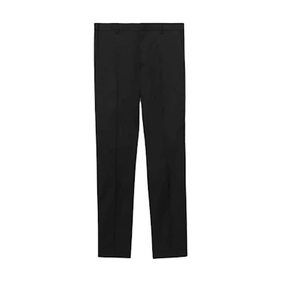Burberry FW22 Solid Color Straight Casual Pants Black. 80585901