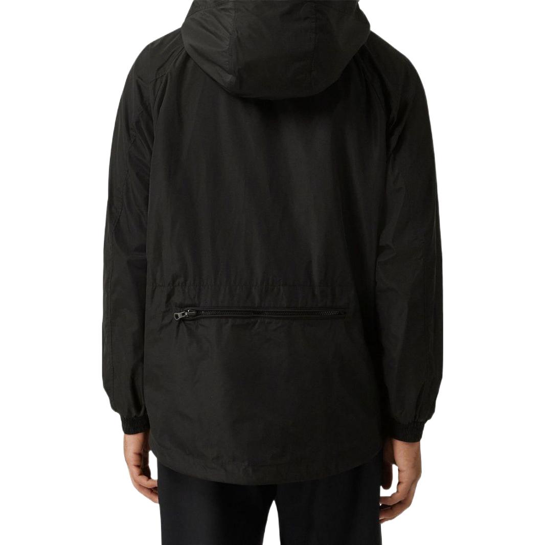 Purchase Burberry FW22  Solid Color Zip-Up Hoodie Jacket in Black. 80606691