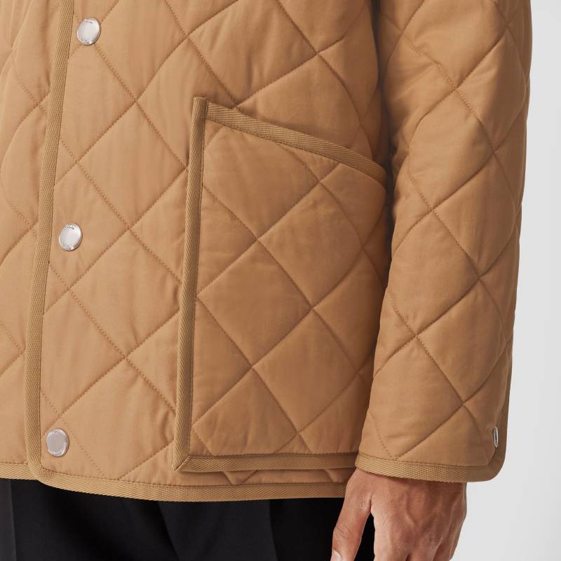 Burberry FW22  Solid Diamond Quilted Cotton Jacket Brown 80581161 圖 7
