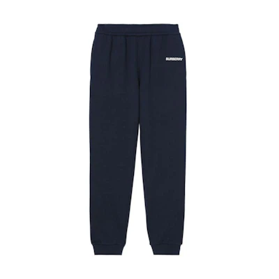 Burberry FW22 Solid Logo Elastic Waist Knit Sweatpants Dark Blue. 80586271