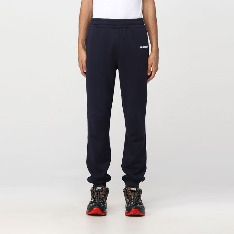 Lookbook 博柏利 FW22 弹力腰带纯色标志针织运动裤 深蓝色. 80586271