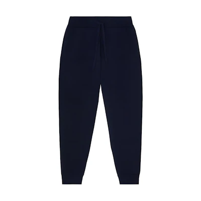 Burberry FW22 Solid Mid-Waist Knit Joggers Deep Blue. 80609091