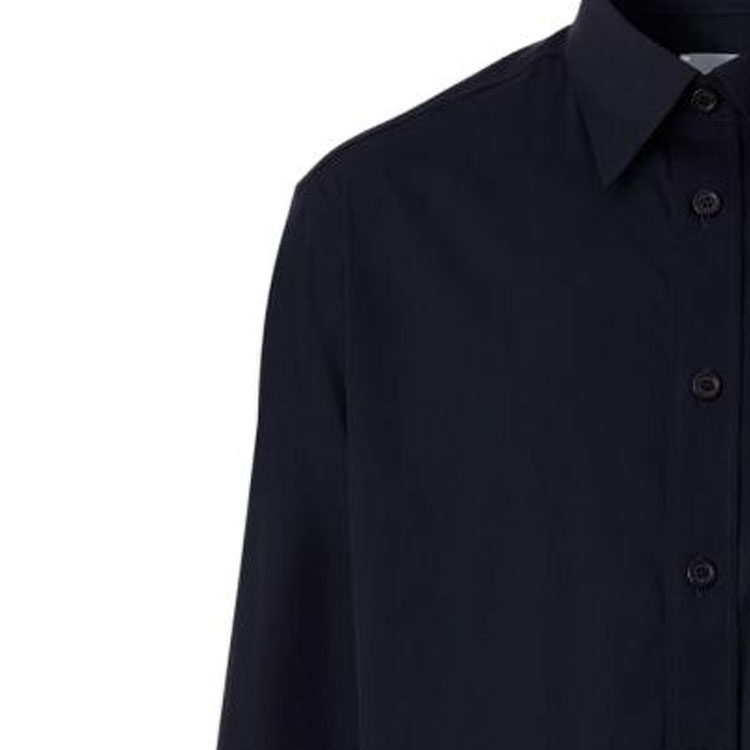 Cheap バーバリー FW22 ソリッド シングルブレスト 長袖シャツ ブルー 80618581