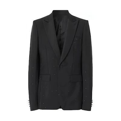Burberry FW22 Solid Single-Button Casual Blazer Long Sleeve Black 80256261