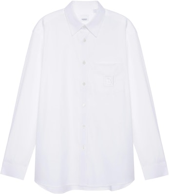 버버리 FW22 화이트 자수 로고 포켓 장식 긴팔 셔츠. 80618601 Buy 버버리 FW22 화이트 자수 로고 포켓 장식 긴팔 셔츠. 80618601