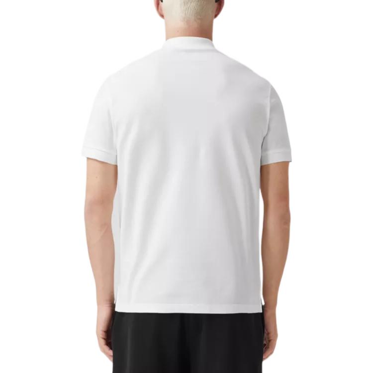Burberry FW22  White Polo Shirt with Solid Color and Embroidered Logo. 80651781 圖 5