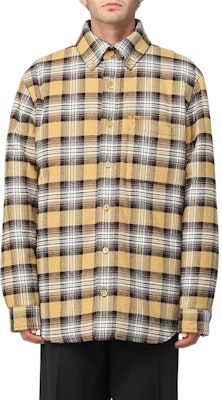 Burberry FW22 Yellow Checkered Logo Embroidered Button-Down Shirt. 80610551 Shop Burberry FW22 Yellow Checkered Logo Embroidered Button-Down Shirt. 80610551