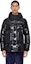 Shop Burberry FW22 Alphabet Logo Print Hooded Down Jacket Black Outerwear. 80606621
