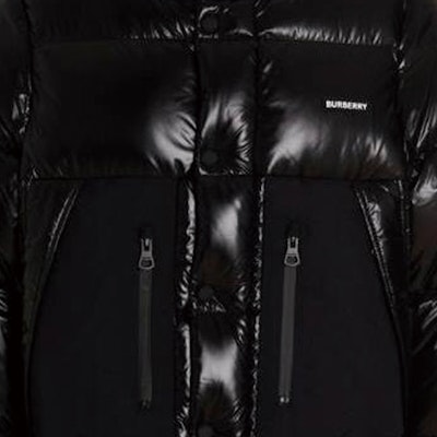 Burberry FW22 Alphabet Logo Print Hooded Down Jacket Black Outerwear. 80606621 Sizing Burberry FW22 Alphabet Logo Print Hooded Down Jacket Black Outerwear. 80606621