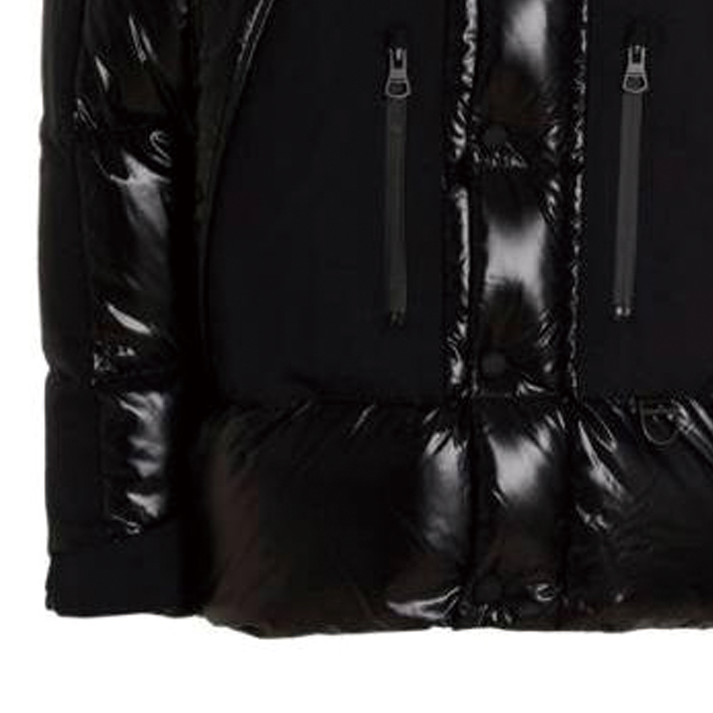 Cheap Burberry FW22 Alphabet Logo Print Hooded Down Jacket Black  Outerwear. 80606621