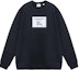 Buy 버버리 FW22 블랙 자수 말 로고 크루넥 스웨트셔츠. 80644021