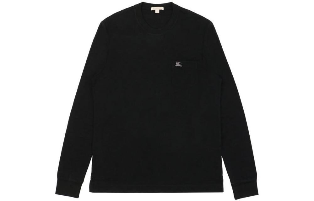 Burberry FW22 Black Logo Crewneck Long-Sleeve Sweatshirt for Men 39440421