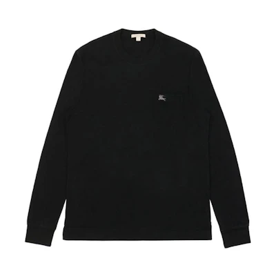 Burberry FW22 Black Logo Crewneck Long-Sleeve Sweatshirt for Men 39440421