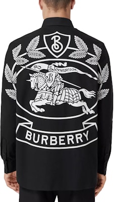 Burberry FW22 黑色男士背面字母設計長袖襯衫 80584711 Lookbook Burberry FW22 黑色男士背面字母設計長袖襯衫 80584711
