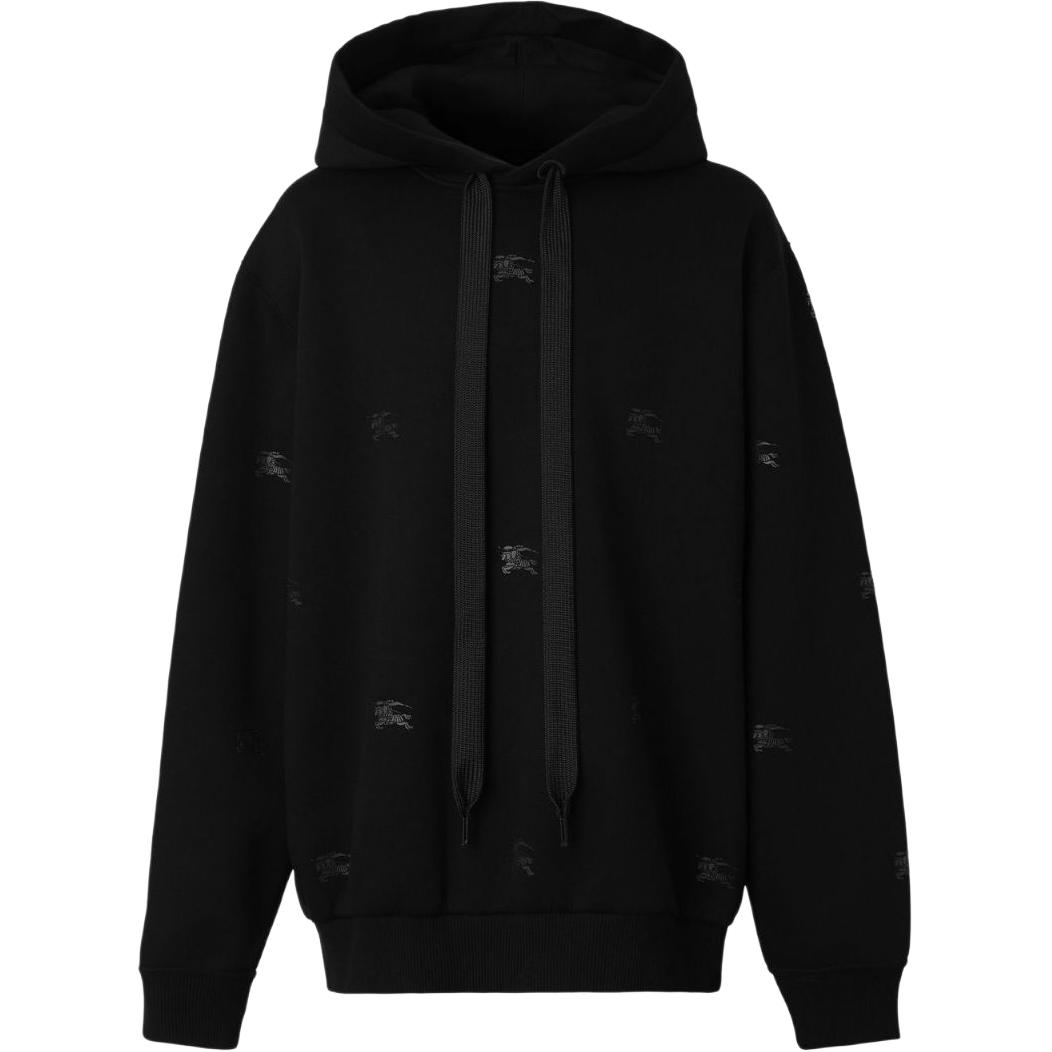 Burberry FW22 Black Monochrome Equestrian Knight Pullover Sweatshirt Men 80609331