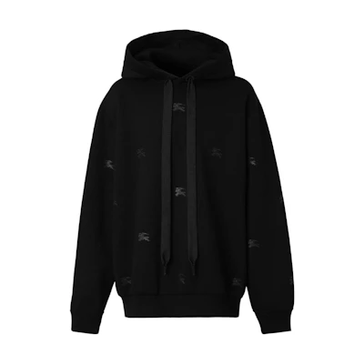 Burberry FW22 Black Monochrome Equestrian Knight Pullover Sweatshirt Men 80609331