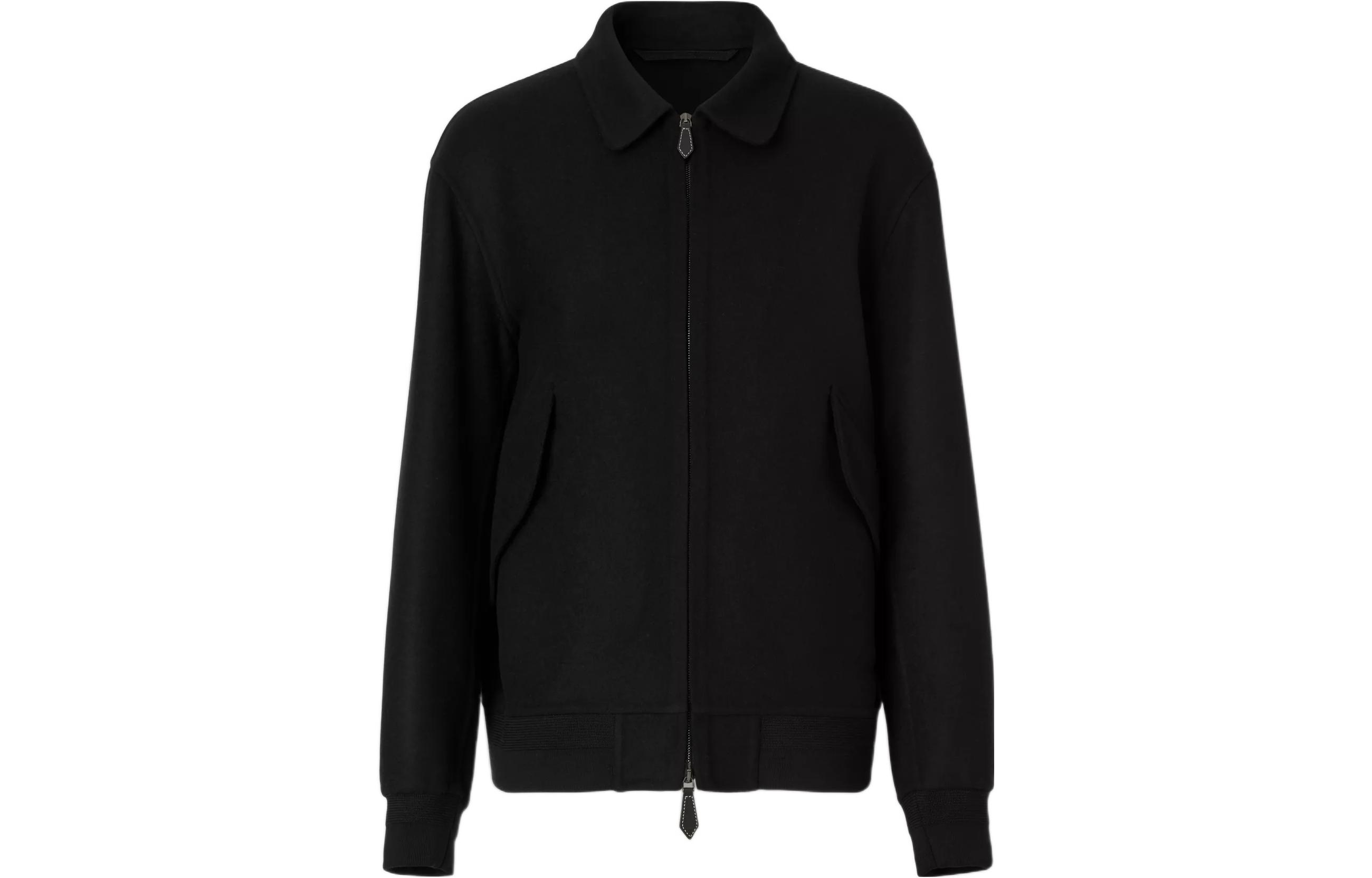 Burberry FW22 Black Solid Dual-Zip Long-Sleeve Jacket 80582451