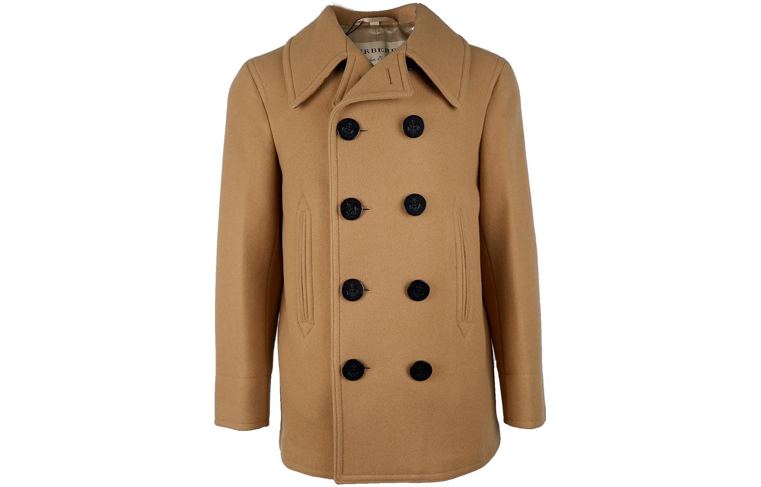 Order Burberry FW22 Brown Double-Breasted Mid-Length Coat for Men. 80363271