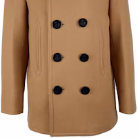 Details for Burberry 男士 FW22 棕色雙排扣中長款大衣 80363271