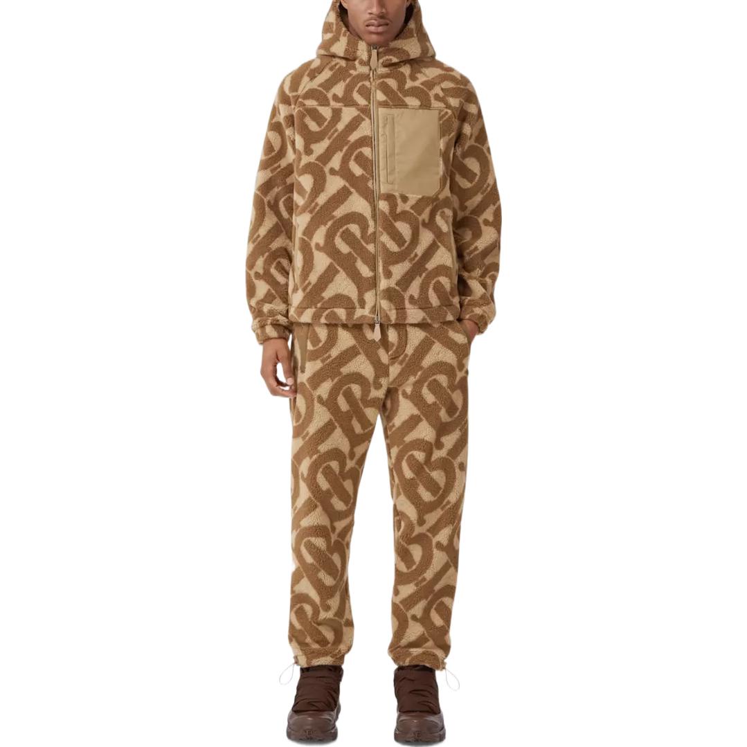 Lookbook Burberry FW22 Hoodie Velvet Logo Coklat Lelaki. 80583871