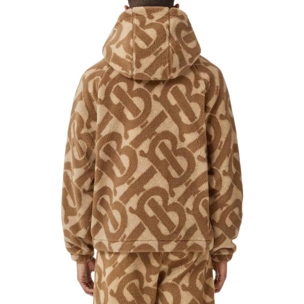 Details for Burberry FW22 Hoodie Velvet Logo Coklat Lelaki. 80583871