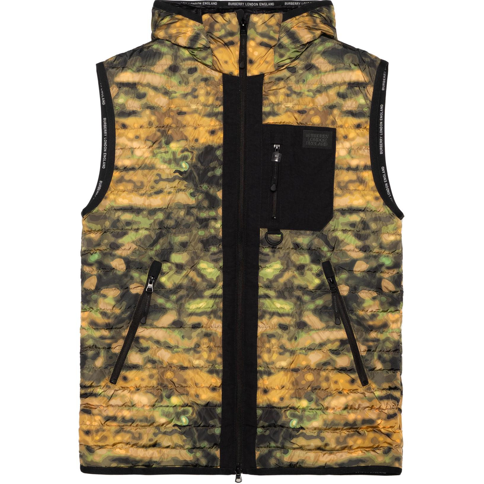 Order バーバリー FW22 カモフラージュプリント ダウンフードベスト カモ柄. 80427931