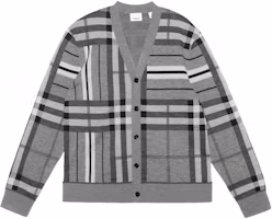 Order 버버리 FW22 체크 컬러블록 스트라이프 니트 가디건 남성 그레이 80587441