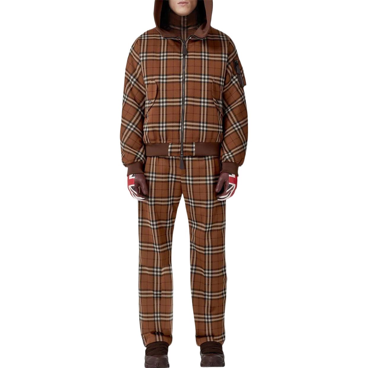 Burberry FW22 Check Hooded Long Sleeve Jacket Coat  Brown. 80608911 圖 3