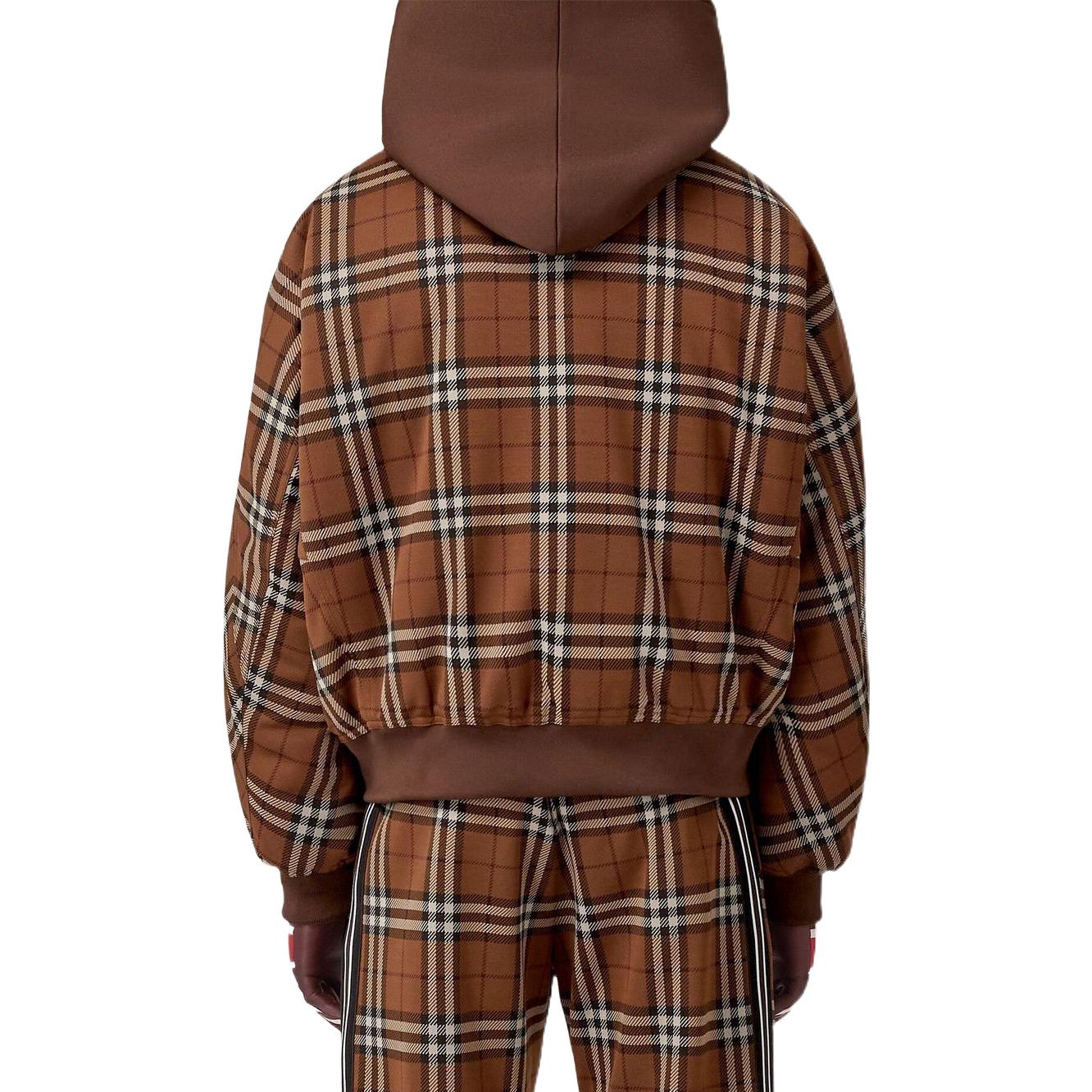 Burberry FW22 Check Hooded Long Sleeve Jacket Coat  Brown. 80608911 圖 4