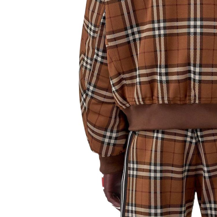 Burberry FW22 Check Hooded Long Sleeve Jacket Coat  Brown. 80608911 圖 6