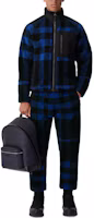 Details for Burberry Jaket Zip-Up Panel Kotak FW22 Biru 80596831