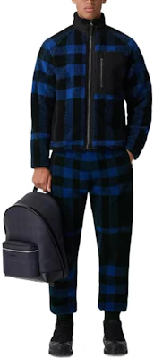 Burberry FW22 格紋拼接拉鍊外套 藍色 80596831 Details for Burberry FW22 格紋拼接拉鍊外套 藍色 80596831