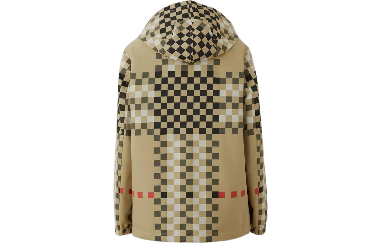 Lookbook Burberry 2022秋冬格纹连帽扣衫夹克棕色男装 80651231