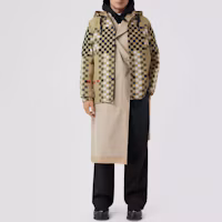 Purchase Jaket Hoodie Kancing Pola Kotak Burberry FW22 Coklat Pria. 80651231